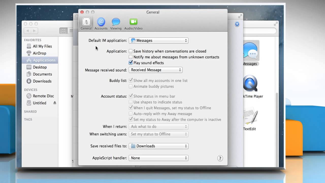 Autoresponder Apple Messages.app Mac